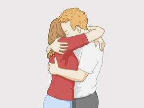 Exemplu de preludiu 2: un bărbat și o femeie care se îmbrățișează