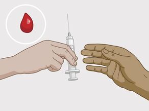 Wirus HIV może być przenoszony przez krew, np. podczas dzielenia się materiałem do iniekcji.
