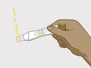 Du kan tisse direkte på tuppen av graviditetstesten.